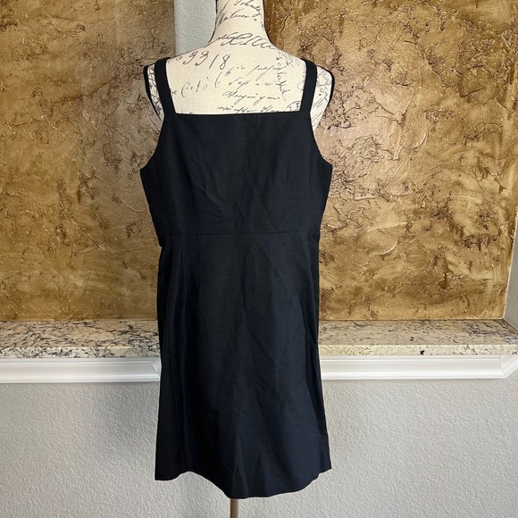 Alex Mill Linen Blend Mini Dress Womens XL Button‎ Front Sleeveless Casual Black - Picture 6 of 11